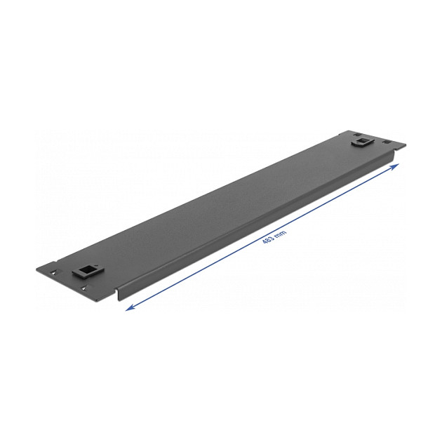 DeLOCK Cubierta ciega 2 HE para gabinete de red 19″, Negro