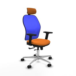 PIQUERAS Y CRESPO Silla de oficina Jorquera Naranja y Azul
