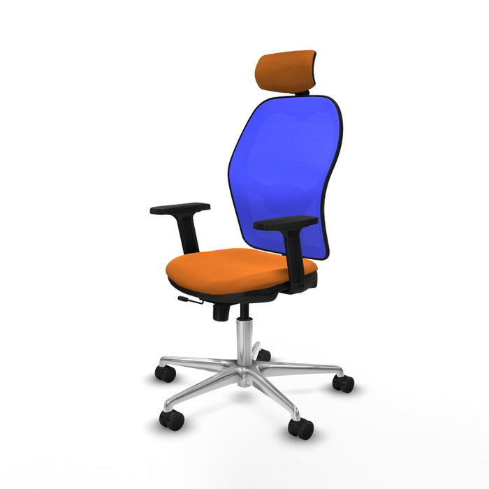 PIQUERAS Y CRESPO Silla de oficina Jorquera Naranja y Azul