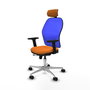 PIQUERAS Y CRESPO Silla de oficina Jorquera Naranja y Azul