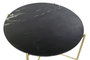 DKD Home Decor Mesa Centro Glam 81 x 44 x 81 cm Mármol Hierro Negro Dorado