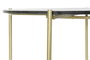 DKD Home Decor Mesa de Centro de Mármol y Hierro 81x81x44 cm Negro y Dorado