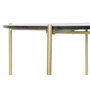 DKD Home Decor Mesa de Centro de Mármol y Hierro 81x81x44 cm Negro y Dorado