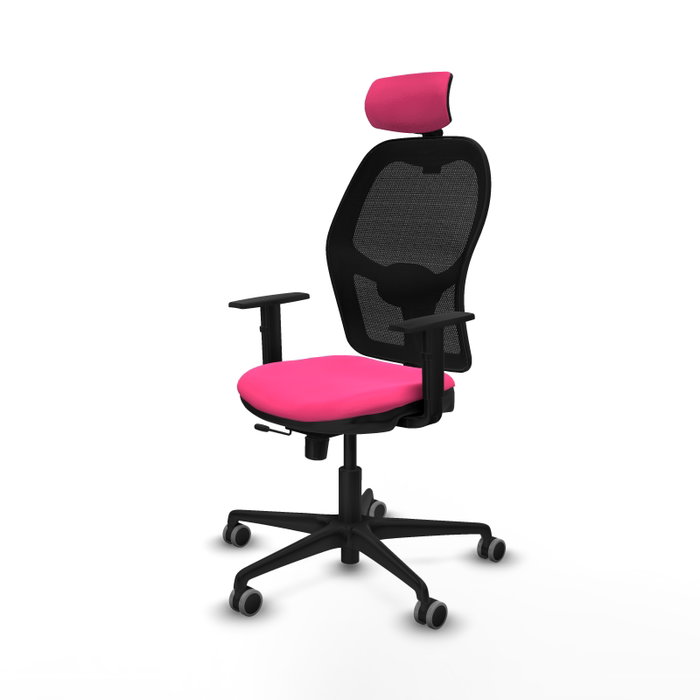 PIQUERAS Y CRESPO Silla de oficina Jorquera Rosa y Negro