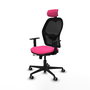 PIQUERAS Y CRESPO Silla de oficina Jorquera Rosa y Negro