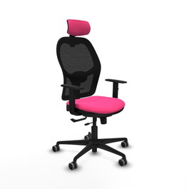 PIQUERAS Y CRESPO Silla de oficina Jorquera Rosa y Negro