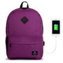 Zoozie Bags 8695 Bolsa para Portátil Resistente al Agua con USB Integrado, Hasta 15.6 Pulgadas, Color Ciruela