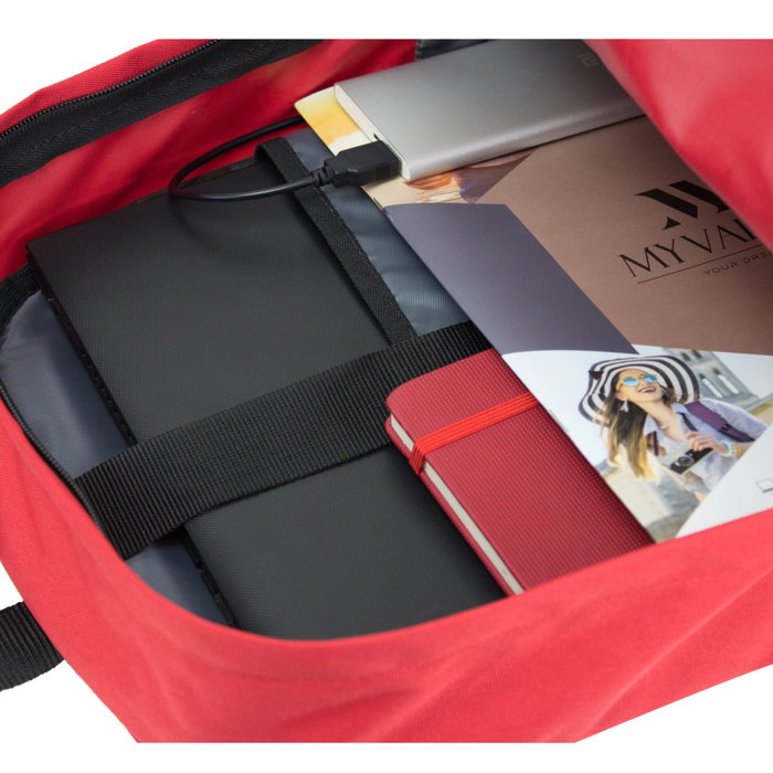 Zoozie Bags 8695 Bolsa para Portátil Resistente al Agua con USB Integrado, Hasta 15.6 Pulgadas, Color Ciruela