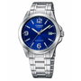 Casio LTP-1215A-2A con esfera azul y correa gris
