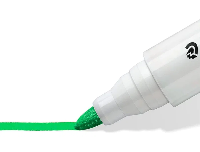 Staedtler Lumocolor 351 Rotulador para Pizarra Blanca Punta Redonda 2 mm Recargable Verde Claro