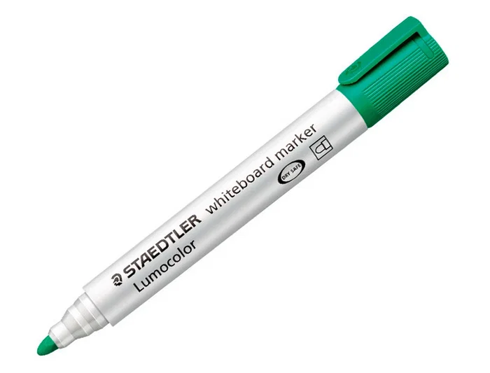 Staedtler Lumocolor 351 Rotulador para Pizarra Blanca Punta Redonda 2 mm Recargable Verde Claro