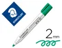 Staedtler Lumocolor 351 Rotulador para Pizarra Blanca Punta Redonda 2 mm Recargable Verde Claro