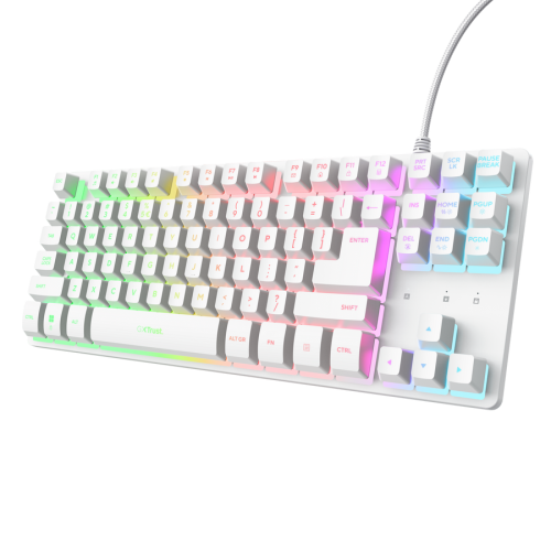 Trust GXT 833 Thado TKL Teclado Mecánico Gaming Blanco RGB