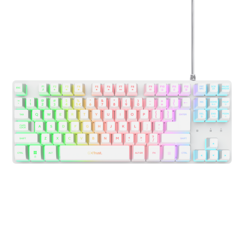 Trust GXT 833 Thado TKL Teclado Mecánico Gaming Blanco RGB