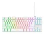 Trust GXT 833W Thado TKL Teclado Gaming Mecánico Tenkeyless USB - Retroiluminación RGB, Interruptor Mecánico, Diseño QWERTY Español, Color Blanco