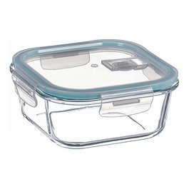 Ovenza Fiambrera Borosilicato Cuadrada Hermética 1200 ml