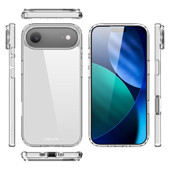 Nevox StyleShell FLEX para iPhone 17 Air, Transparente