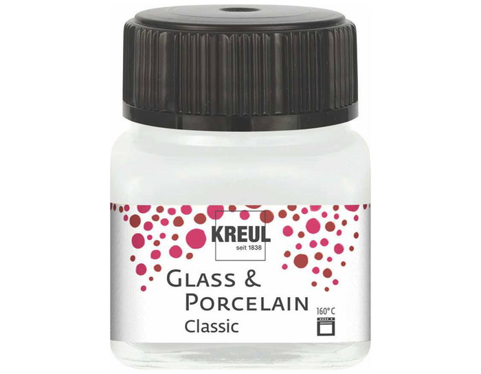 Kreul Pintura vidrio y porcelana GLASS&PORCELAIN Classic blanco crema 20ml Kreul Pintura vidrio y porcelana GLASS&PORCELAIN Classic blanco crema 20ml