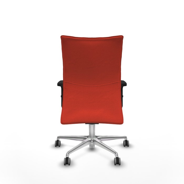 Silla Albacete confidente con mecanismo Sincro tapizada con Tela color Naranja oscuro. Equipada con Base aluminio, Brazos 2D y Ruedas 65 mm parqué Silla Albacete confidente con mecanismo Sincro tapizada con Tela color Naranja oscuro. Equipada con Base aluminio, Brazos 2D y Ruedas 65 mm parqué
