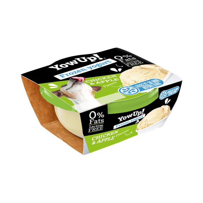 Yow Up! Helado de Yogur para Perros - Bacon Cake, Salmón Tartar y Pollo & Manzana - 12 Unidades de 110 g