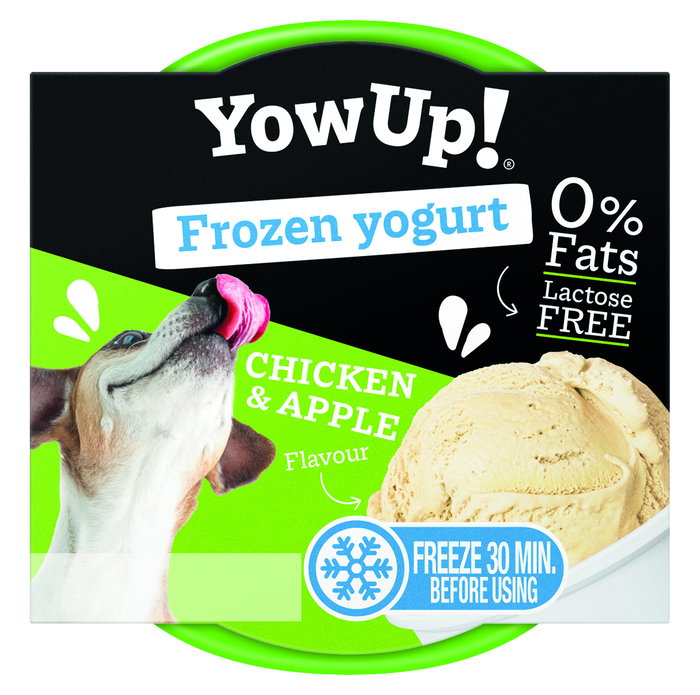 Yow Up! Helado de Yogur para Perros - Bacon Cake, Salmón Tartar y Pollo & Manzana - 12 Unidades de 110 g