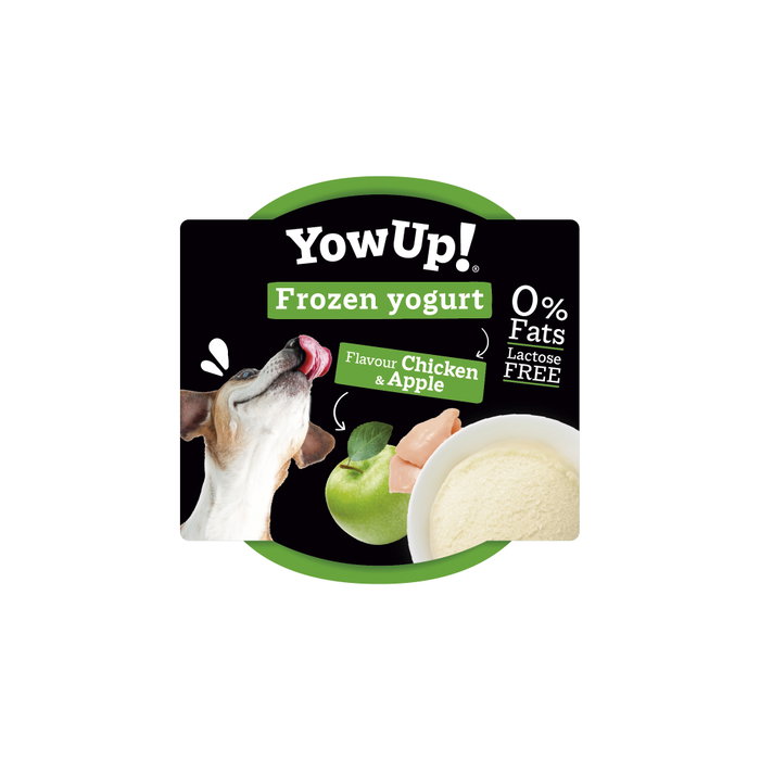 Yow Up! Helado de Yogur para Perros - Bacon Cake, Salmón Tartar y Pollo & Manzana - 12 Unidades de 110 g
