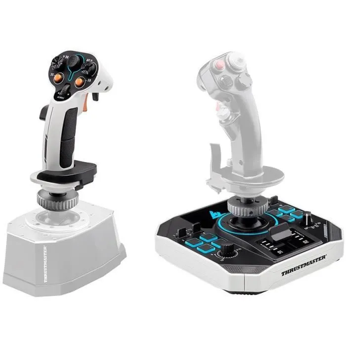 Thrustmaster Sol-R 1 Flightstick Joystick Espacial, 44 Botones, Tecnología HEART de 16 bits, Ambidiestro con Base
