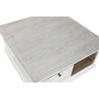 DKD Home Decor Mesa de Centro de Mango Blanca 90x90x40