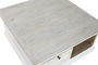 DKD Home Decor Mesa Centro Romantico Blanco Mango 90x90x40 cm 2 Cajones