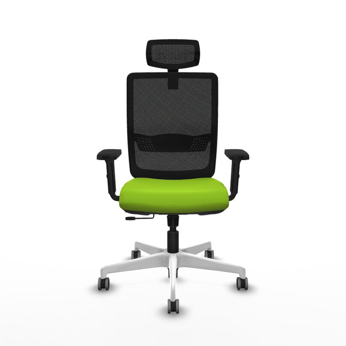 PIQUERAS Y CRESPO Silla de oficina Haches con mecanismo Sincro/Traslack Pistacho y Negro