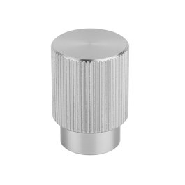Viefe Pomo Arpa Aluminio Efecto Inox, Latón Cepillado, Negro Cepillado Dist. Agujero ø22