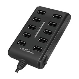 LogiLink HUB 10x LogiLink 3.5A power UA0125 Negro