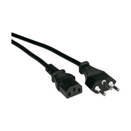 VALUE Cable de alimentación T12 a C13, negro, 3 mm