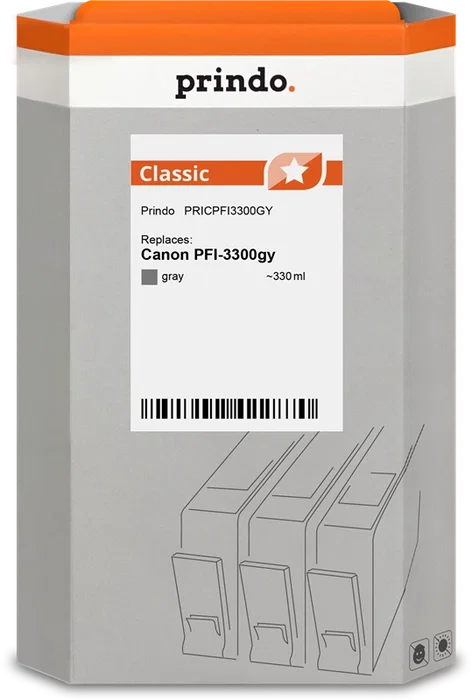 Prindo Classic XL Cartucho de tinta Gris 330ml Prindo Classic XL Cartucho de tinta Gris 330ml