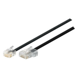 No-Name S/CONN maximum connectivity 70256- Cable de teléfono RJ45/8P4C a RJ11/6P4C, 6 m, Negro