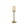 DKD Home Decor Candelabro de Aluminio con Bolas Dorado y Blanco