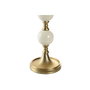 DKD Home Decor Candelabro de Aluminio con Bolas Dorado y Blanco