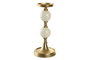 DKD Home Decor Candelabro Moderno Dorado Blanco Aluminio 15 x 33 x 15 cm