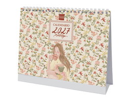 FINOCAM Calendario de Sobremesa 2027 Art Mensual para Escribir 210x150 mm