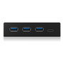 ICY BOX IB-HUB1418-i3 Hub USB 3.0 Frontpanel con 3 Puertos Tipo A y 1 Puerto Tipo C, Negro - GL3520 ASM1543, 101 mm x 137 mm x 25 mm, 143 g