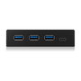 ICY BOX IB-HUB1418-i3 Hub USB 3.0 Frontpanel con 3 Puertos Tipo A y 1 Puerto Tipo C, Negro - GL3520 ASM1543, 101 mm x 137 mm x 25 mm, 143 g