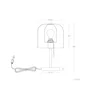 Lámpara de Mesa Messina SKD-T1010, diseño en acero con interruptor de tirador para bombilla LED E27, ideal para salón o dormitorio