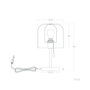 Messina Lámpara de Mesa Acero SKD-T1010 Diseño Elegante con Interruptor Tirador