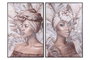 DKD Home Decor Set de 2 Cuadros de Lienzo Africana 80x120 cm