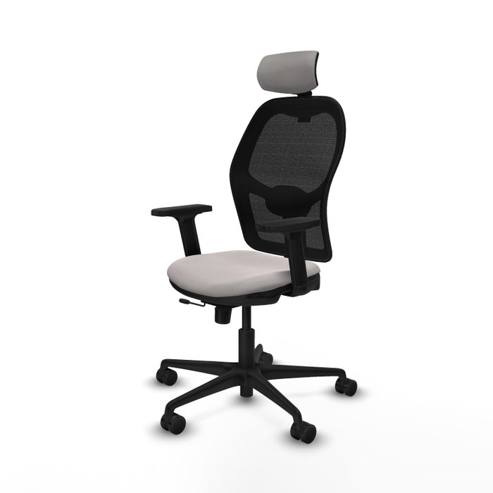 PIQUERAS Y CRESPO Silla de oficina Jorquera con mecanismo Sincro/Traslack, Blanco y Negro PIQUERAS Y CRESPO Silla de oficina Jorquera con mecanismo Sincro/Traslack, Blanco y Negro
