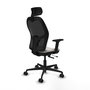 PIQUERAS Y CRESPO Silla de oficina Jorquera con mecanismo Sincro/Traslack, Blanco y Negro