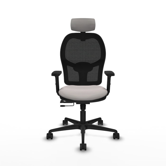 PIQUERAS Y CRESPO Silla de oficina Jorquera con mecanismo Sincro/Traslack, Blanco y Negro PIQUERAS Y CRESPO Silla de oficina Jorquera con mecanismo Sincro/Traslack, Blanco y Negro