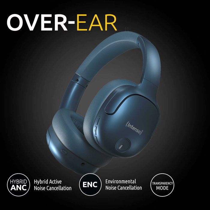 Intenso O400HA Auriculares Circumaurales Inalámbricos Azul