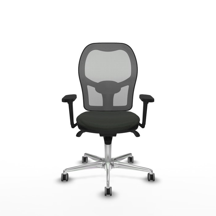 PIQUERAS Y CRESPO Silla de oficina Jorquera con mecanismo Sincro, brazos 3D, Negro/Gris