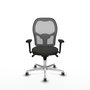 PIQUERAS Y CRESPO Silla de oficina Jorquera con mecanismo Sincro, brazos 3D, Negro/Gris